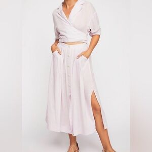 Free People Lavender Wrap Midi Dress